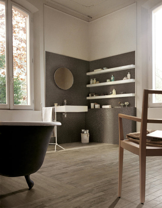 Elysium - Selection Oak Series - 6 in. x 36 in. Grip R11 Porcelain Tile - Amber floor installation