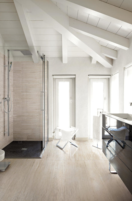Elysium - Selection Oak Series - 6 in. x 36 in. Grip R11 Porcelain Tile - White floor installation