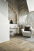 Elysium - Planches 6 in. x 48 in. Porcelain Tile - Miel floor installation