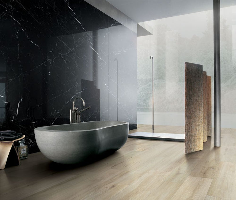Elysium - Planches 8 in. x 48 in. Porcelain Tile - Amande floor installation