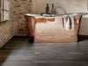 Elysium - Deco Wood 11 in. x 71 in. Rectified Porcelain Tile - Black floor installation