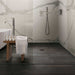 Elysium - Deco Wood 11 in. x 71 in. Rectified Porcelain Tile - Black floor installation