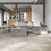 Elysium - Deco Wood 8 in. x 48 in. Rectified Porcelain Tile - White floor installation