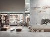 Elysium - Plain Series - 30 in. x 60 in. Matte Rectified Porcelain Tile - Cinder wall installation
