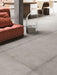 Elysium - Plain Series - 30 in. x 60 in. Matte Rectified Porcelain Tile - Nickel floor installation