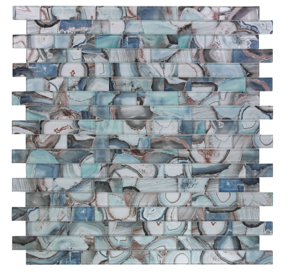 Elysium - Casale Shell Green 11.75 in. x 11.75 in. Glass Mosaic