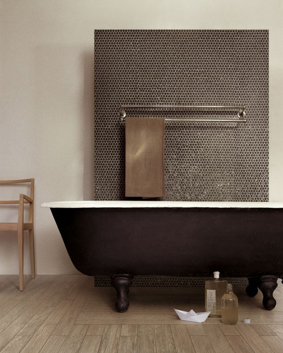 Elysium - Selection Oak Series - 6 in. x 36 in. Matte Porcelain Tile - Amber floor installation 