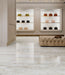 Elysium - Akoya Series - 24 in. x 48 in. Polished Rectified Porcelain Tile - Ivory floor installation