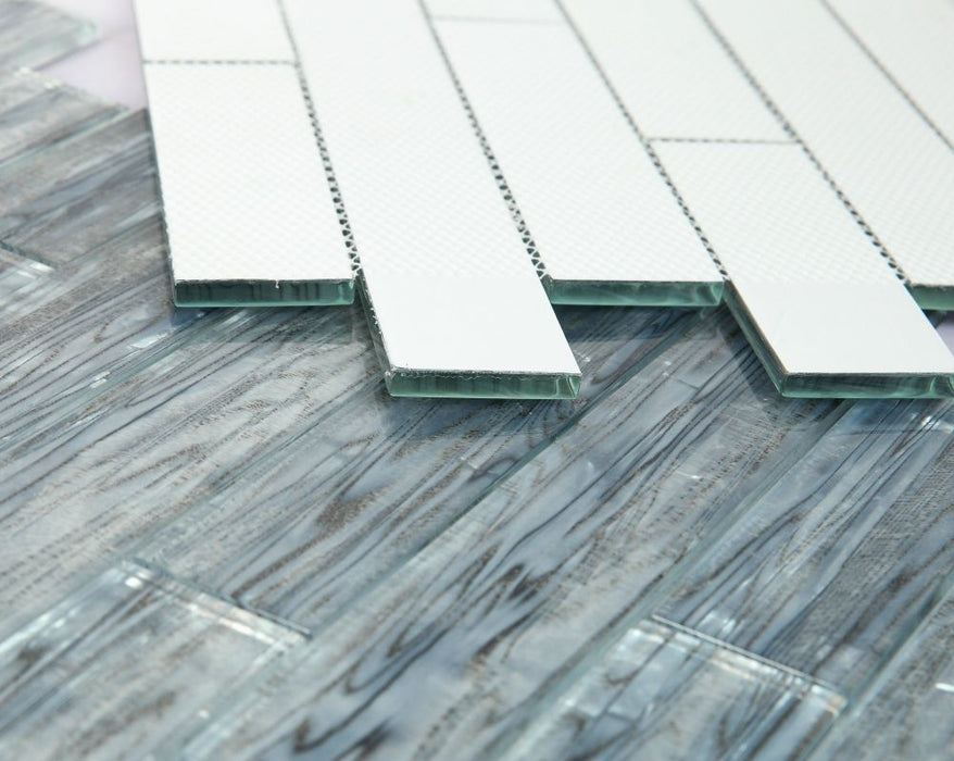 Elysium - Casale Shell Silver 11.75 in. x 11.75 in. Glass Mosaic Close View
