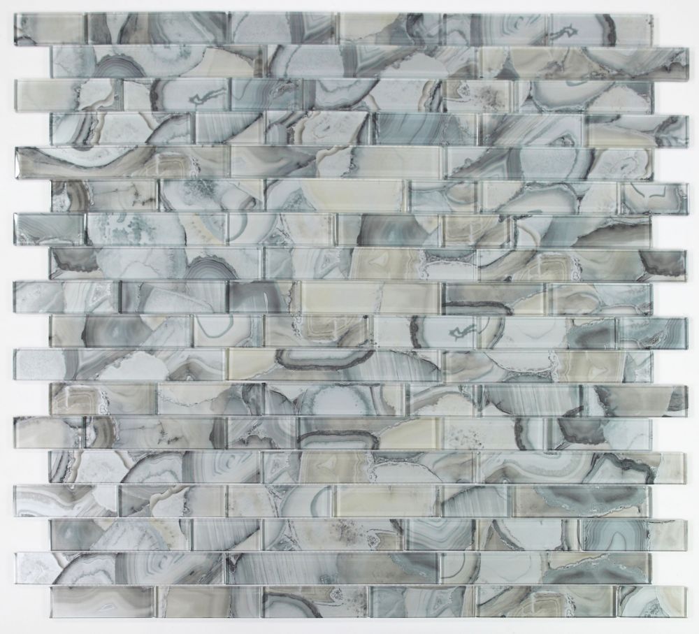 Elysium - Casale Shell Grey 11.75 in. x 11.75 in. Glass Mosaic
