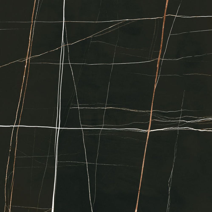 Elysium - Noir - 48 in. x 48 in. Rectified Porcelain Tile - Polished Black