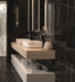 Elysium - Noir - 48 in. x 48 in. Rectified Porcelain Tile - Polished Black floor and wall installation