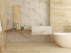Elysium - Helsinki 10 in. x 60 in. Porcelain Tile - Haya floor and wall installation