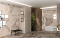 Elysium - Reves Series - 24 in. x 48 in. Matte Rectified Porcelain Tile - Rose wall installation