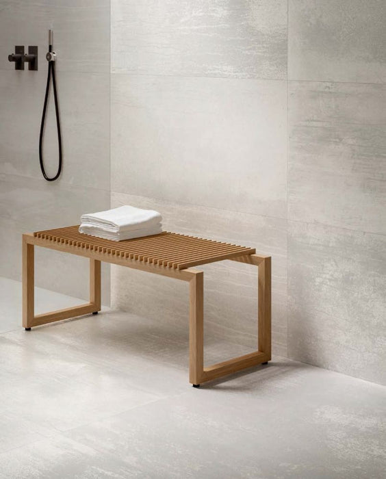 Elysium - Dripart 24 in. x 48 in. Matte Rectified Porcelain Tile - Titanium floor and wall installation