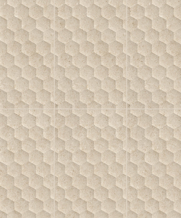 Walker Zanger - Bera & Beren - 12 in. x 36 in. Six Decorative Wall Tile - Biscuit Installed
