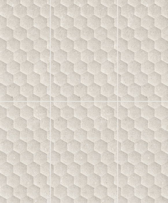 Walker Zanger - Bera & Beren - 12 in. x 36 in. Six Decorative Wall Tile - Light Grey Variation