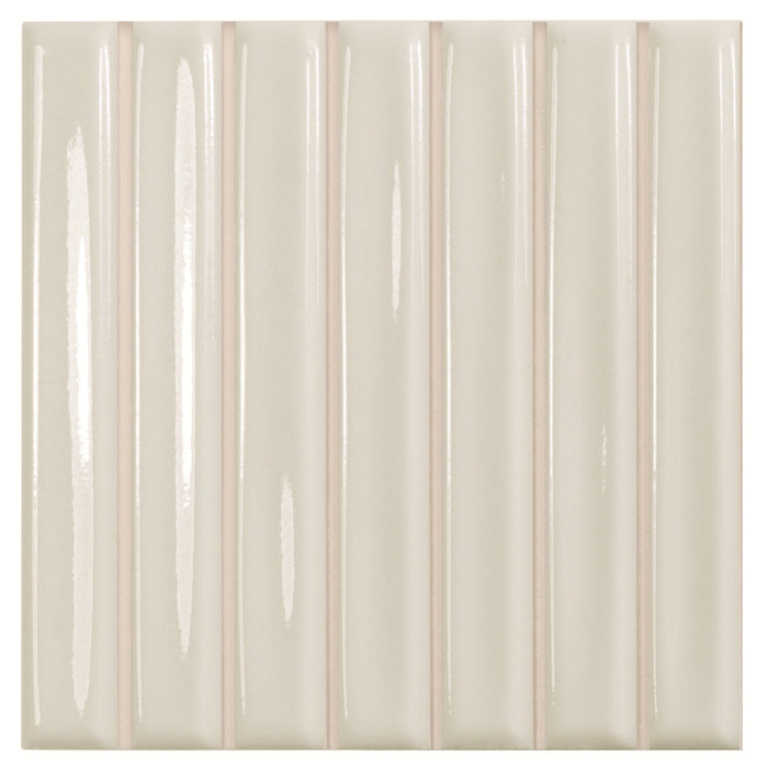 WOW - Sweet Bars 5 in. x 5 in. Glossy Porcelain Mosaic - White
