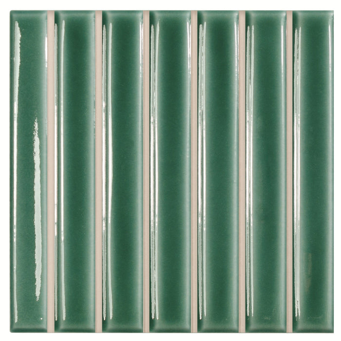 WOW - Sweet Bars 5 in. x 5 in. Glossy Porcelain Mosaic - Turques