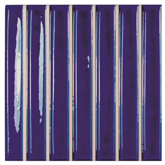 WOW - Sweet Bars 5 in. x 5 in. Glossy Porcelain Mosaic - Indigo 