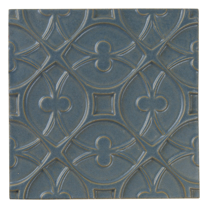 Walker Zanger - Andalucia - 6 in. x 6 in. Alhambra Matte Decorative Tile - Atlantico - Tile View