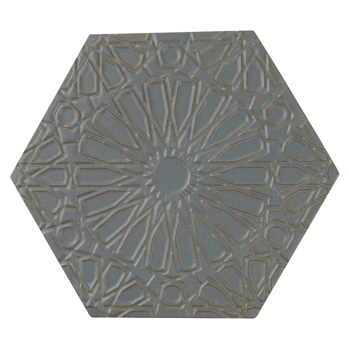 Walker Zanger - Andalucia - 9 in. x 10 in. Fez Matte Decorative Tile - Atlantico Tile View