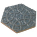 Walker Zanger - Andalucia - 9 in. x 10 in. Marrakesh Matte Decorative Hex Tile - Atlantico Angled View