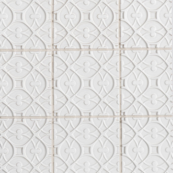Walker Zanger - Andalucia - 6 in. x 6 in. Alhambra Matte Decorative Tile - Blanco