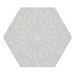 Walker Zanger - Andalucia - 9 in. x 10 in. Fez Matte Decorative Hex Tile - Blanco Tile View
