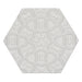 Walker Zanger - Andalucia - 9 in. x 10 in. Marrakesh Matte Decorative Hex Tile - Blanco Tile View