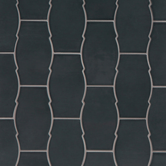 Walker Zanger - Robert Am Stern - Ovolo 3 in. x 6 in. Decorative Tile - Deep Sea