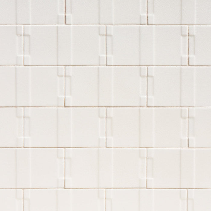 Walker Zanger - Robert Am Stern - Otto 3 in. x 6 in. Decorative Tile - Frost Crackle