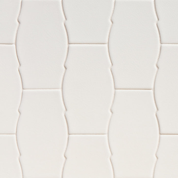 Walker Zanger - Robert Am Stern - Ovolo 3 in. x 6 in. Decorative Tile - Frost Crackle