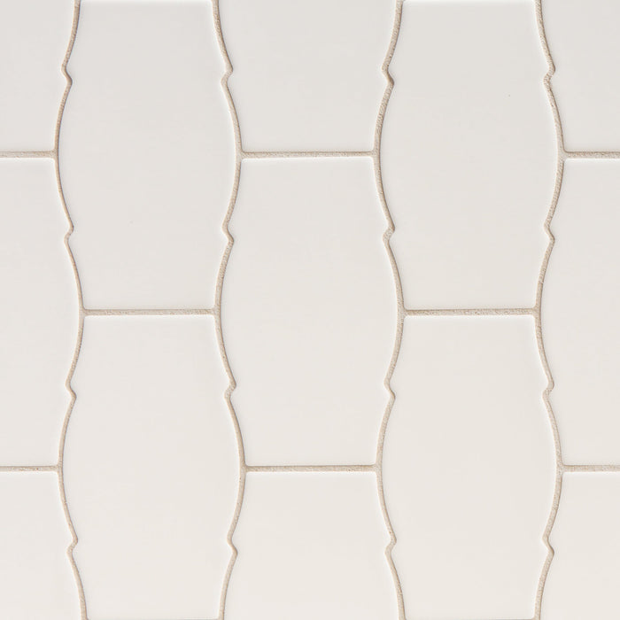 Walker Zanger - Robert Am Stern - Ovolo 3 in. x 6 in. Decorative Tile - Snow