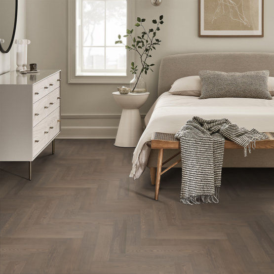 Anderson Tuftex Hardwood - European Ash Herringbone - Riviera Installed