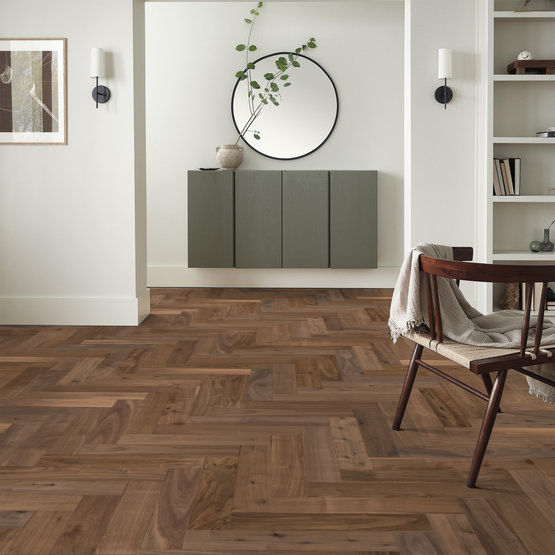 Anderson Tuftex Hardwood - Revival Walnut Herringbone - Engineered American Walnut - Era