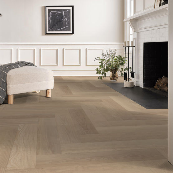 Anderson Tuftex Hardwood - European Ash Herringbone - Carnival Installed