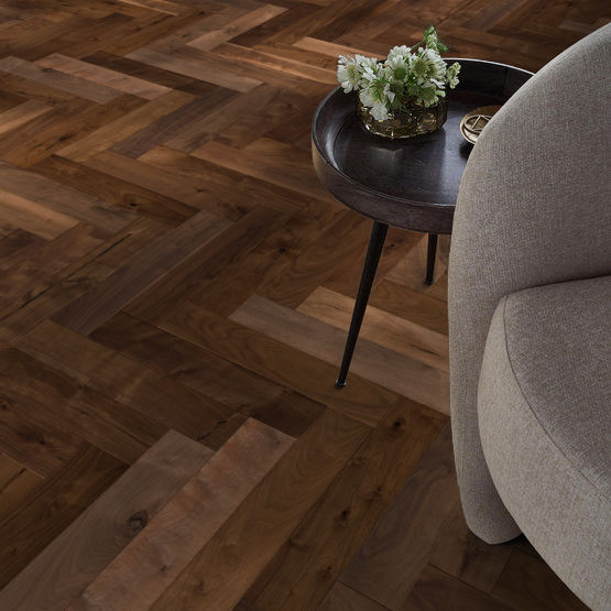 Anderson Tuftex Hardwood - Revival Walnut Herringbone - Engineered American Walnut - Rye Close View