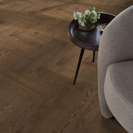 Anderson Tuftex Hardwood - European Ash Herringbone - Biscotti Installed