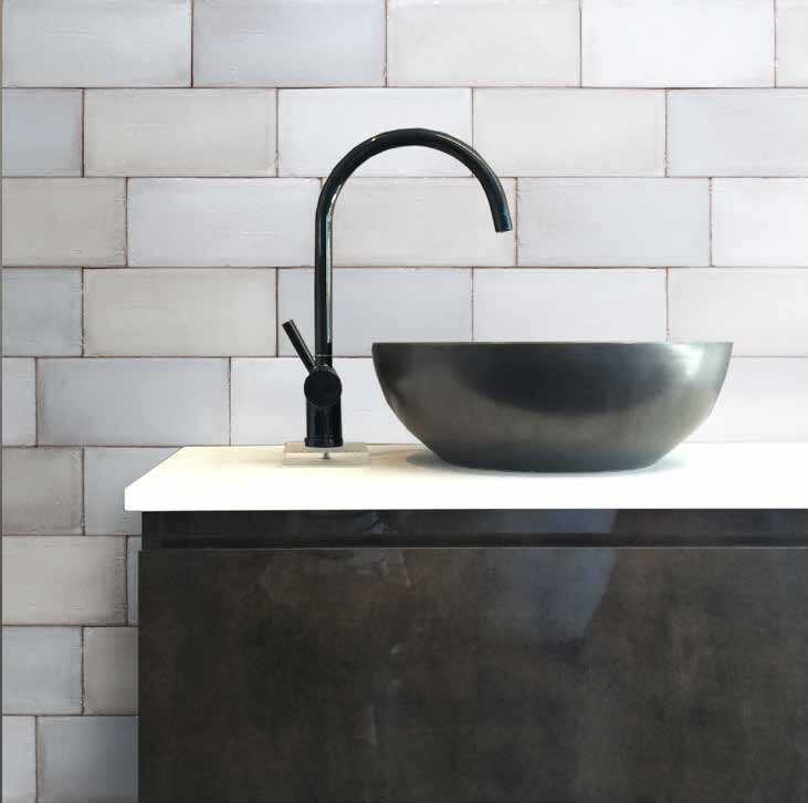 Ceramica - Urbana Ceramic Tile 4 in. x 8 in. - Matte Urbana Blend Installed