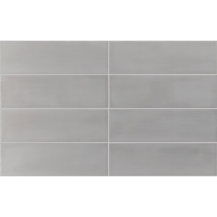 Equipe - Island Collection - 2.5 in. x 8 in. Ceramic Wall Tile - Silver
