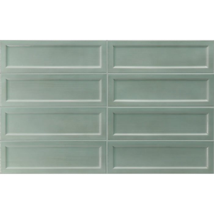 Equipe - Island Frame Collection - 2.5 in. x 8 in. Ceramic Wall Tile - Watery