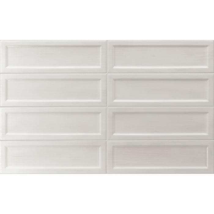 Equipe - Island Frame Collection - 2.5 in. x 8 in. Ceramic Wall Tile - White
