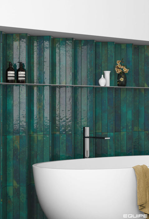 Equipe - Bali Collection - 2 in. x 16 in. Tile - Hesper wall installation