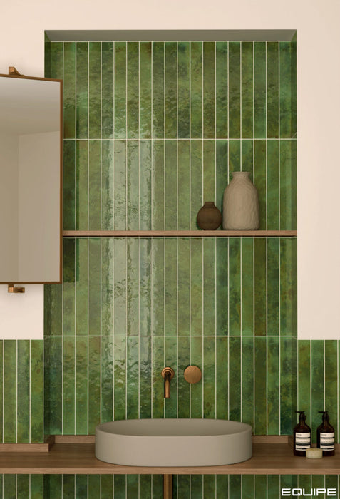 Equipe - Bali Collection - 2 in. x 16 in. Tile - Green — Floorzz