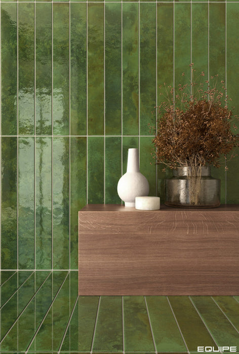 Equipe - Bali Collection - 2 in. x 16 in. Tile - Green — Floorzz