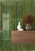 Equipe - Bali Collection - 2 in. x 16 in. Tile - Green wall installation