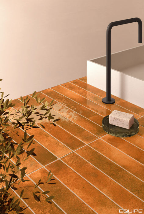 Equipe - Bali Collection - 2 in. x 16 in. Tile - Ginger floor installation
