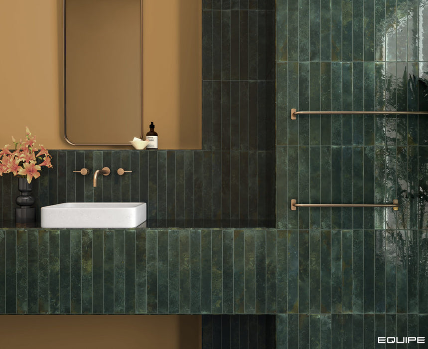 Equipe - Bali Collection - 2 in. x 16 in. Tile - Isle Of Pine wall installation