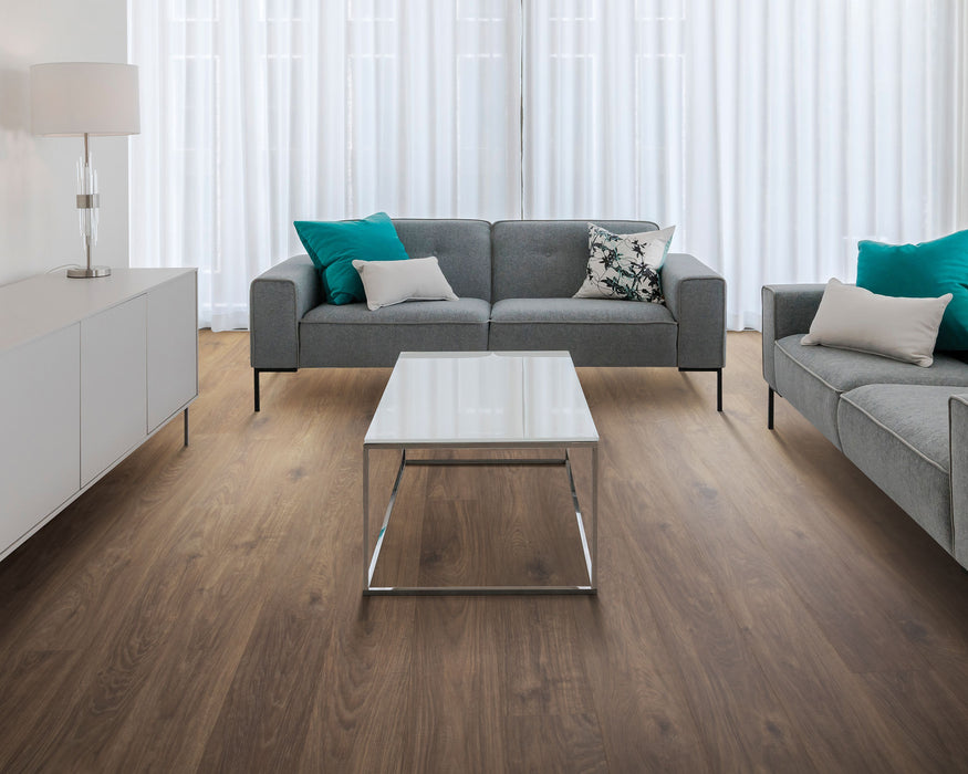 Mohawk - RevWood Plus | Casita Terrace Laminate - Rustic Forest Oak Room Scene